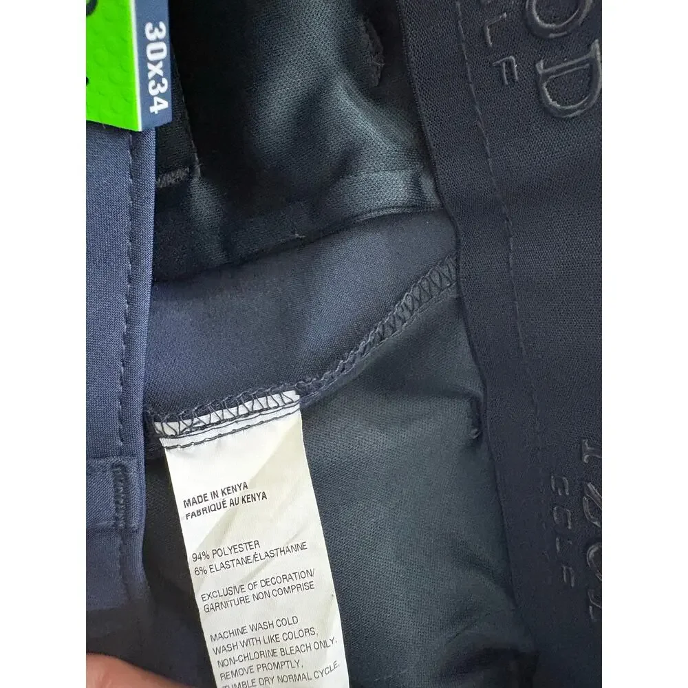 IZOD Men's Golf Swingflex Slim Fit Pant Peacoat Navy Blue Size 30W x 34L Stretch